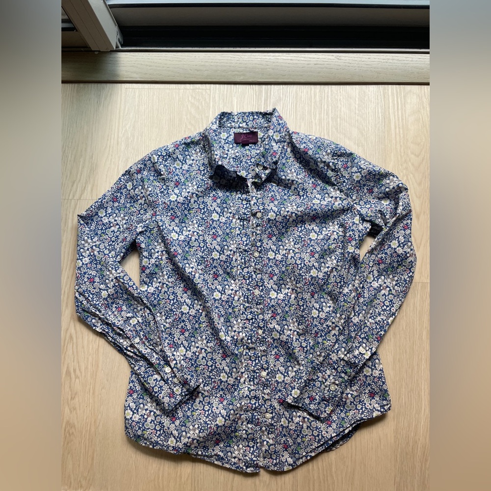 J. Crew Perfect Shirt in Liberty June Meadow Print